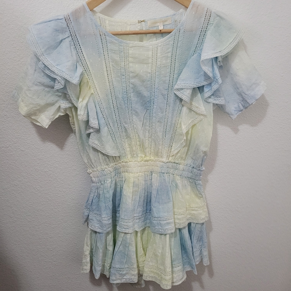 LOVESHACKFANCY Natasha Heritage Ruffle Mini Dress - Picture 6 of 11